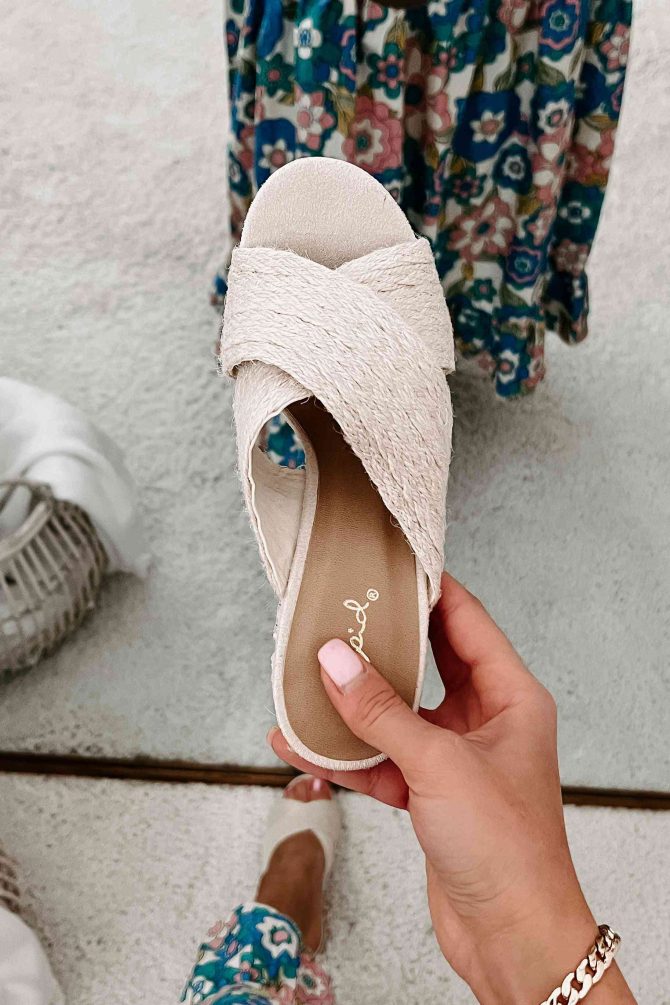 Charleston Chic Woven Heeled Sandals (Beige Jute) · NanaMacs - Image 4