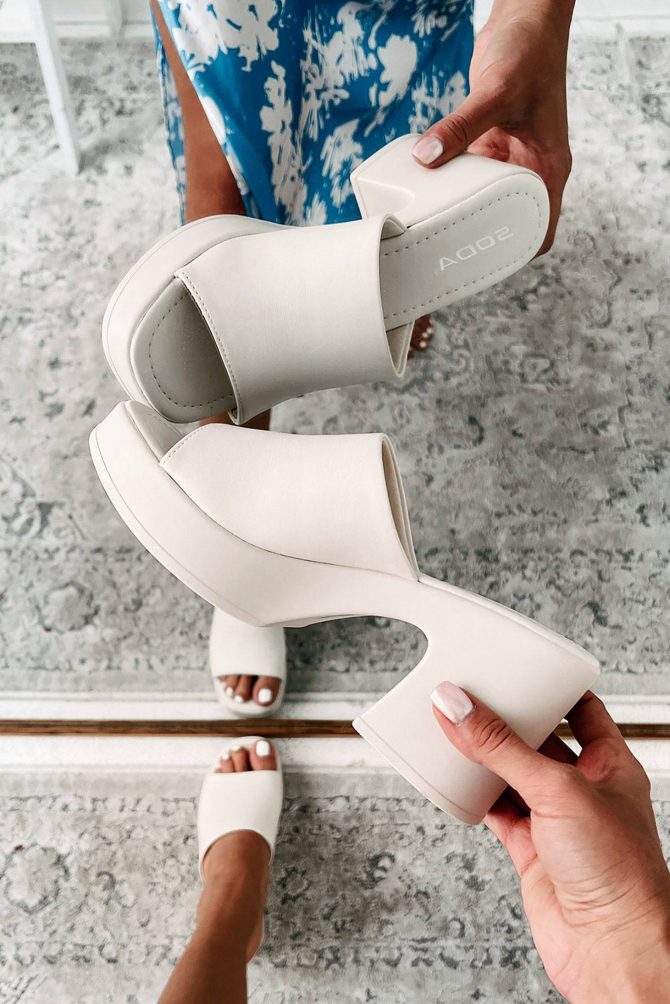 Coastal Charm Platform Sandals (Bone) · NanaMacs - Image 2
