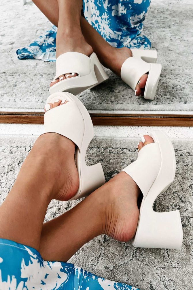 Coastal Charm Platform Sandals (Bone) · NanaMacs