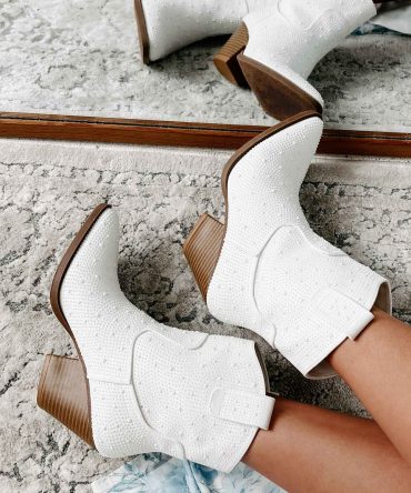 Forever Flashy Beaded Booties (Ivory) · NanaMacs