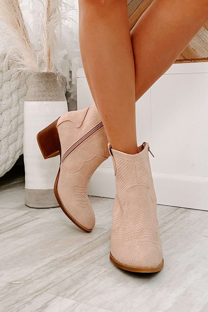 Deceiving Looks Chinese Laundry Faux Leather Snake Print Booties (Blus · NanaMacs - Image 2