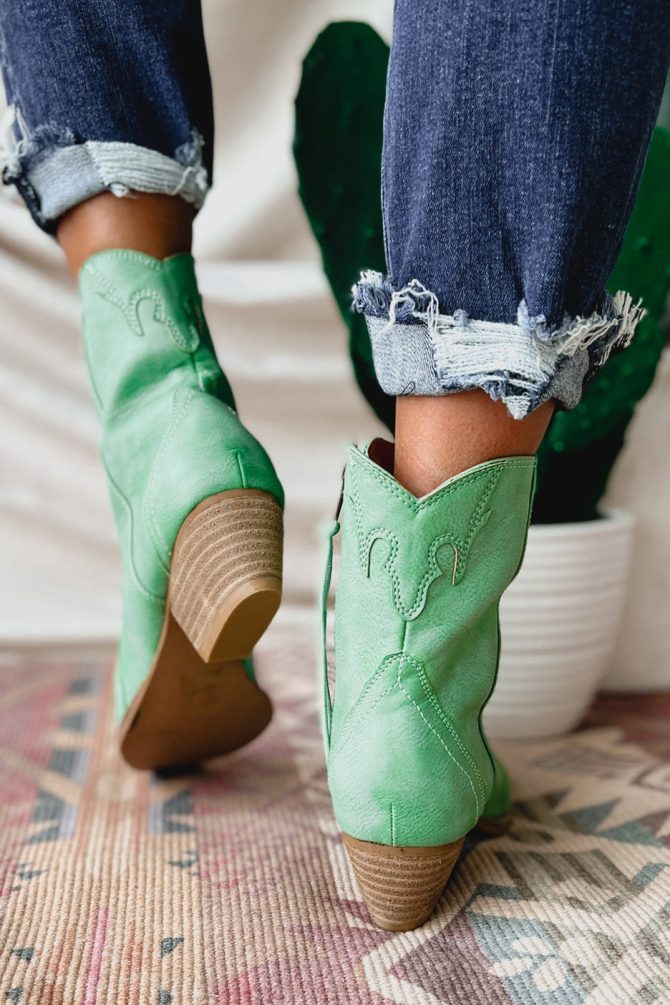Ramsey Western Booties (Green) · NanaMacs - Image 3