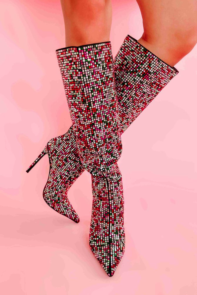 In My Era Knee High Rhinestone Boots (Multi) · NanaMacs - Image 3
