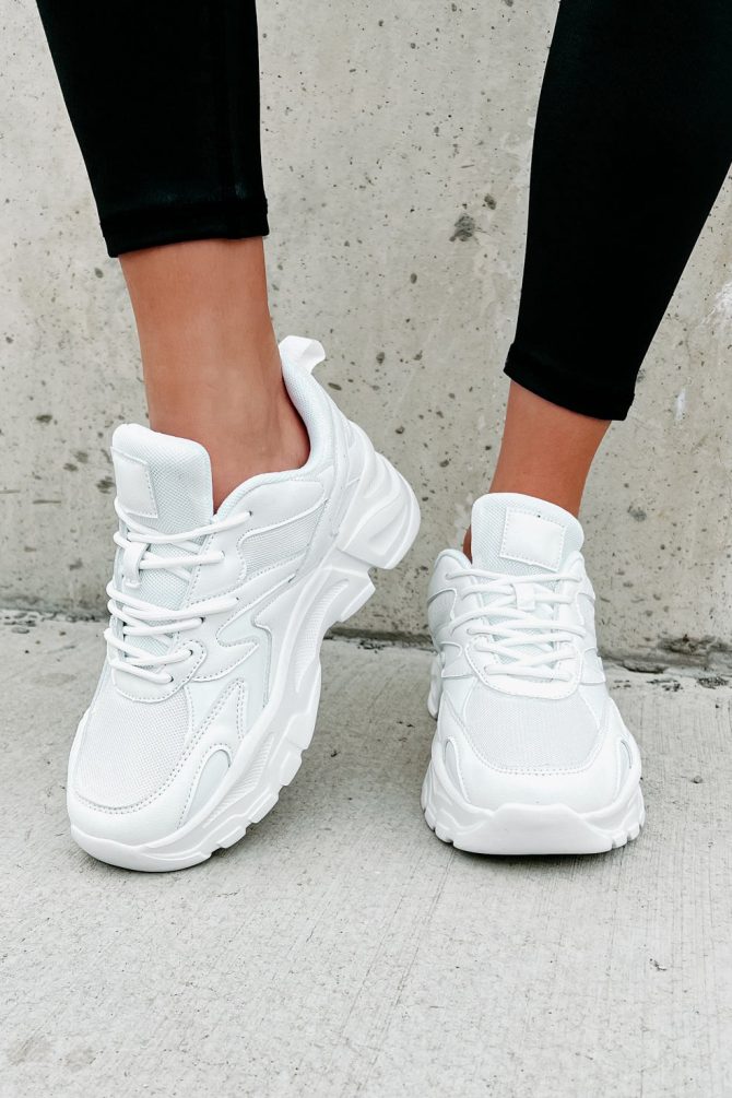 Just Like Kim Chunky Dad Sneakers (White) · NanaMacs - Image 4