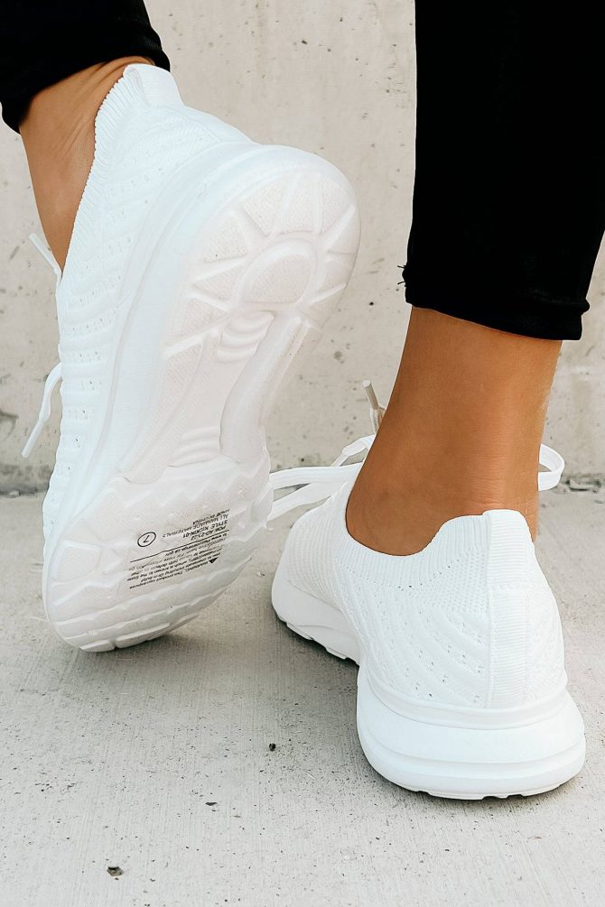I'd Rather Walk Knit Sneaker (White) · NanaMacs - Image 4
